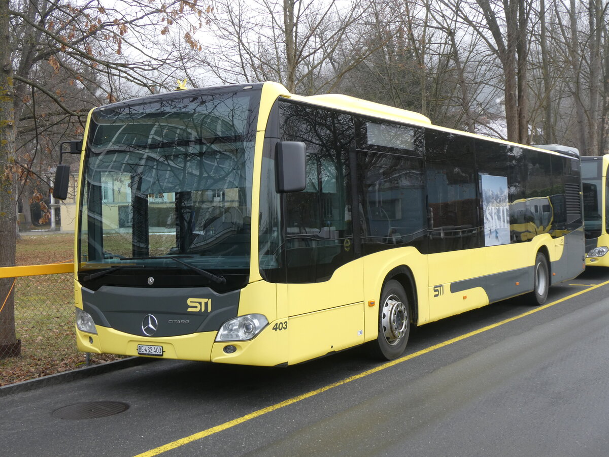 (271'376) - STI Thun - Nr. 403/BE 432'403 - Mercedes am 21. Januar 2025 bei der Schifflndte Thun