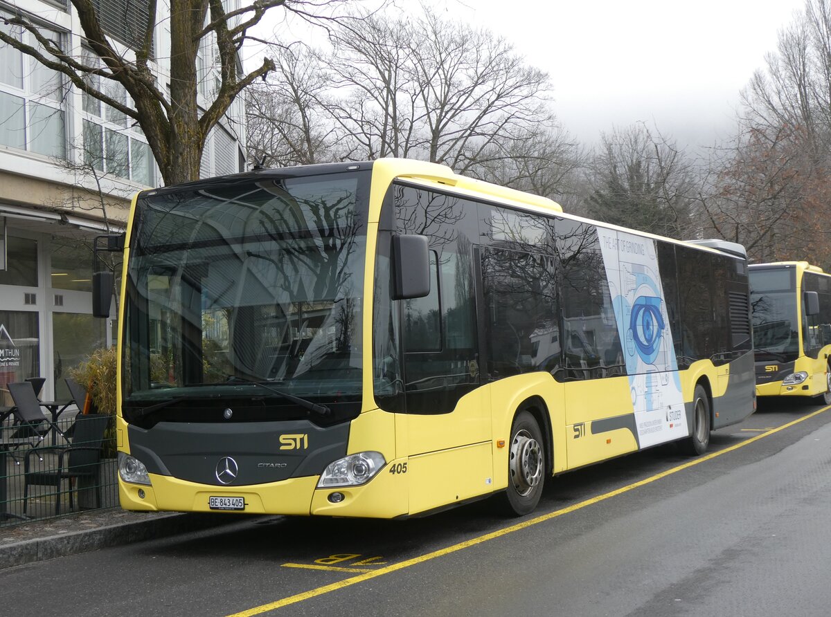 (271'377) - STI Thun - Nr. 405/BE 843'405 - Mercedes am 21. Januar 2025 bei der Schifflndte Thun