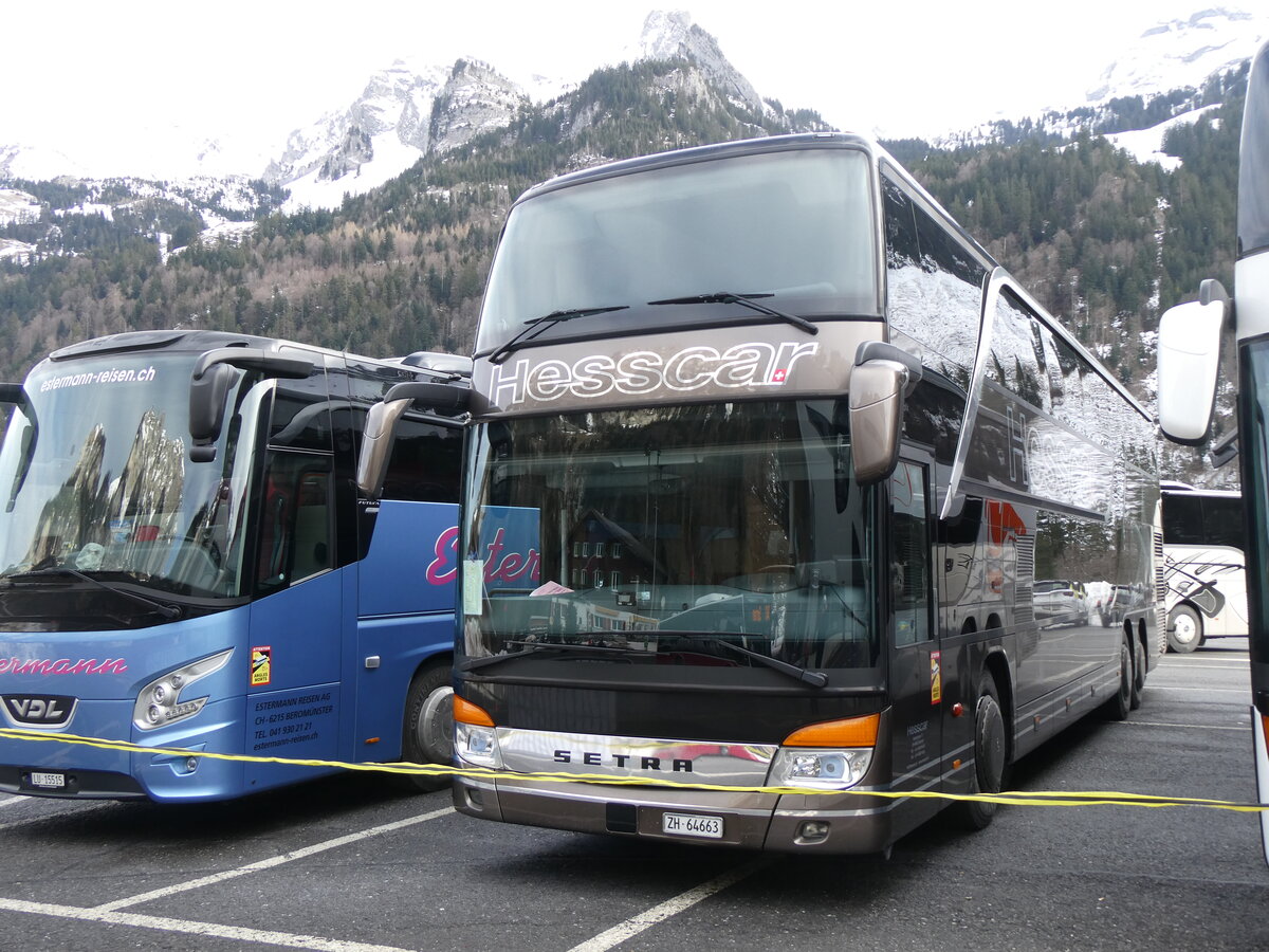 (271'414) - Hesscar, Embrach - ZH 64'663 - Setra am 24. Januar 2025 auf der Stckalp