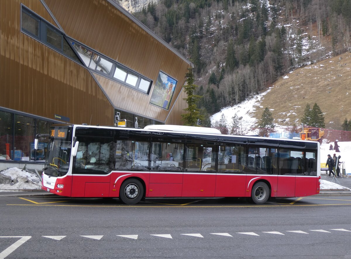 (271'421) - PostAuto Zentralschweiz - Nr. 530/OW 26'301/PID 12'338 - MAN (ex Dr. Richard, A-Wien Nr. 1418) am 24. Januar 2025 auf der Stckalp