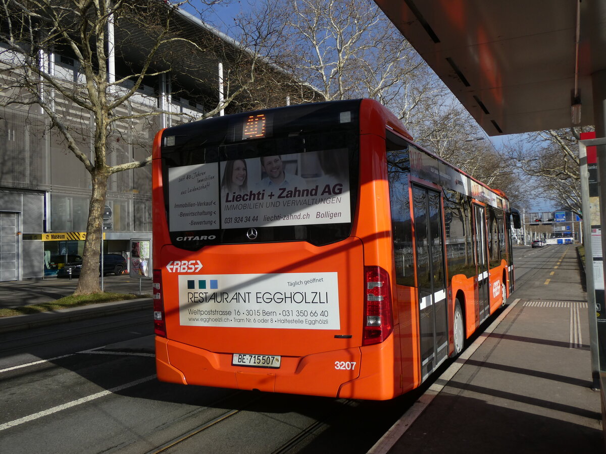 (271'457) - RBS Worblaufen - Nr. 3207/BE 715'507 - Mercedes (ex Nr. 7) am 25. Januar 2025 in Bern Wankdorf Center