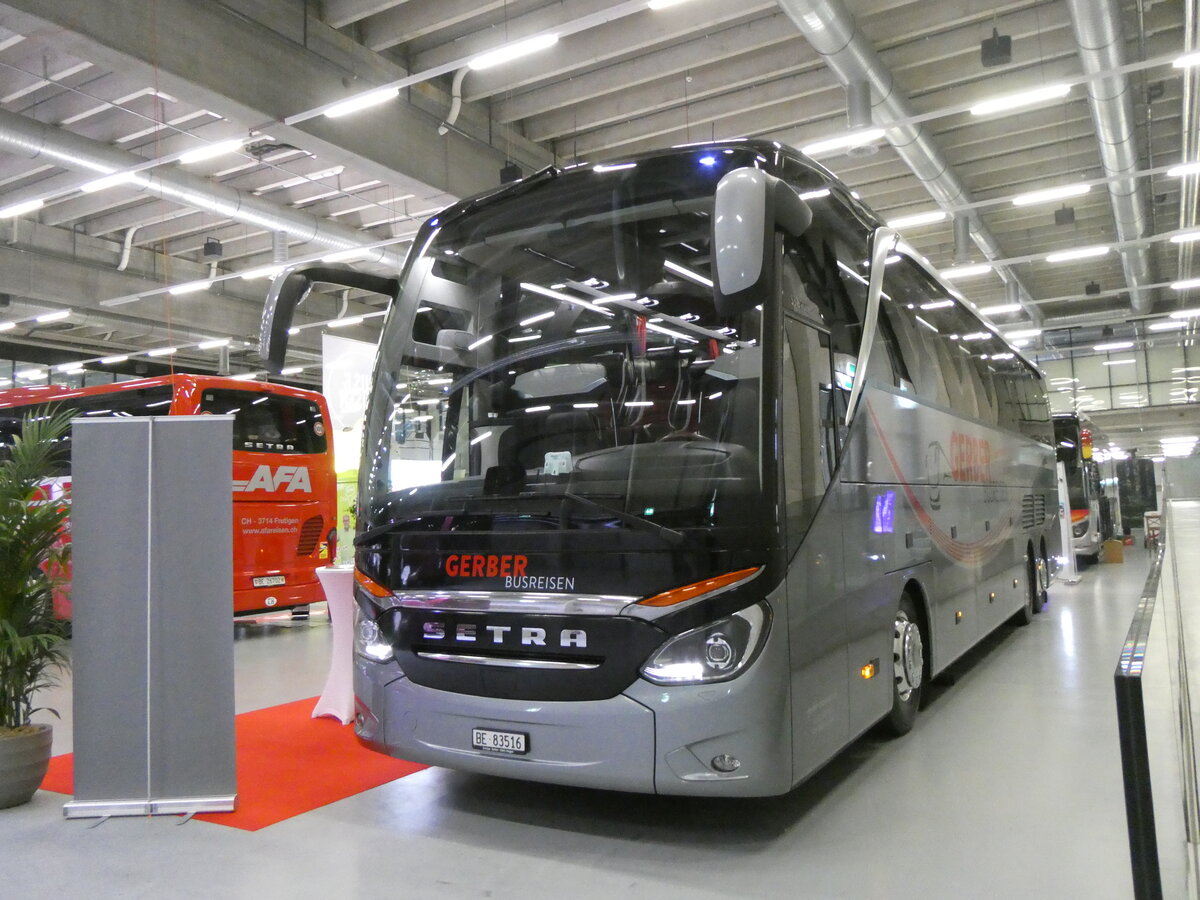 (271'465) - Gerber, Utzigen - BE 83'516 - Setra am 25. Januar 2025 in Bern, Ferienmesse