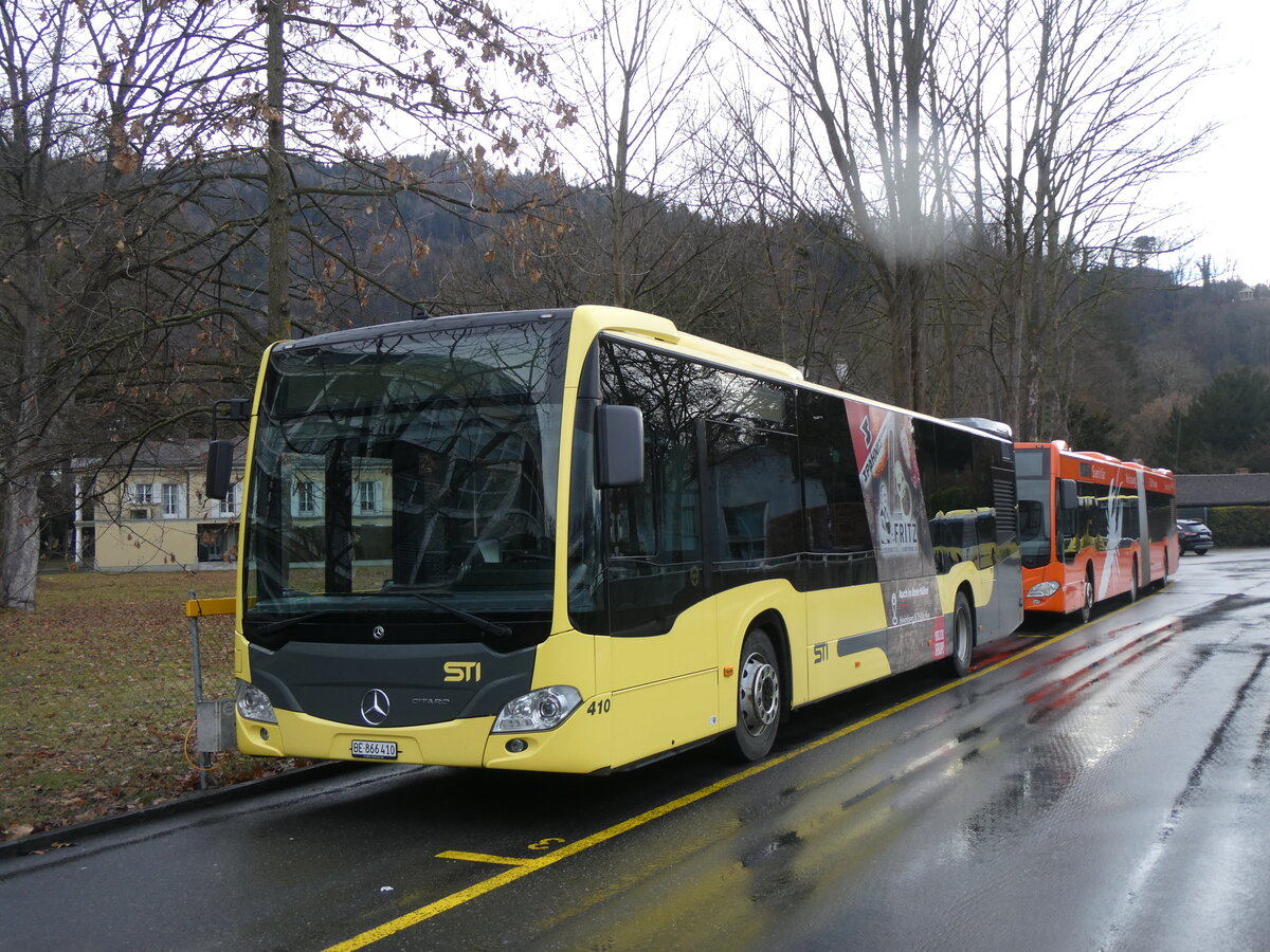 (271'475) - STI Thun - Nr. 410/BE 866'410 - Mercedes am 27. Januar 2025 bei der Schifflndte Thun