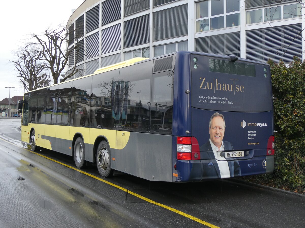 (271'476) - STI Thun - Nr. 158/BE 752'158 - MAN am 27. Januar 2025 bei der Schifflndte Thun