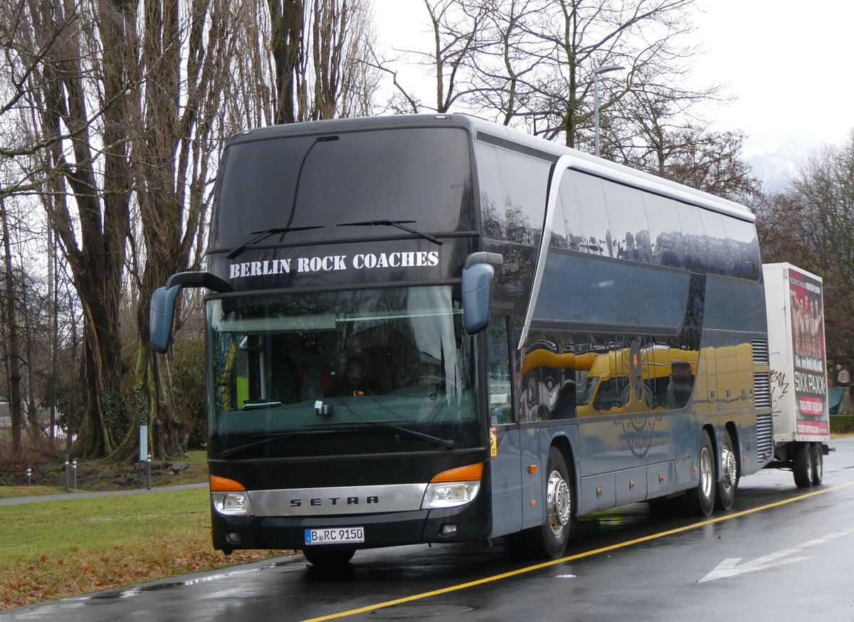 (271'483) - Aus Deutschland: Berlin-Rock-Coaches, Berlin - B-RC 9150 - Setra am 28. Januar 2025 in Thun, Lachen