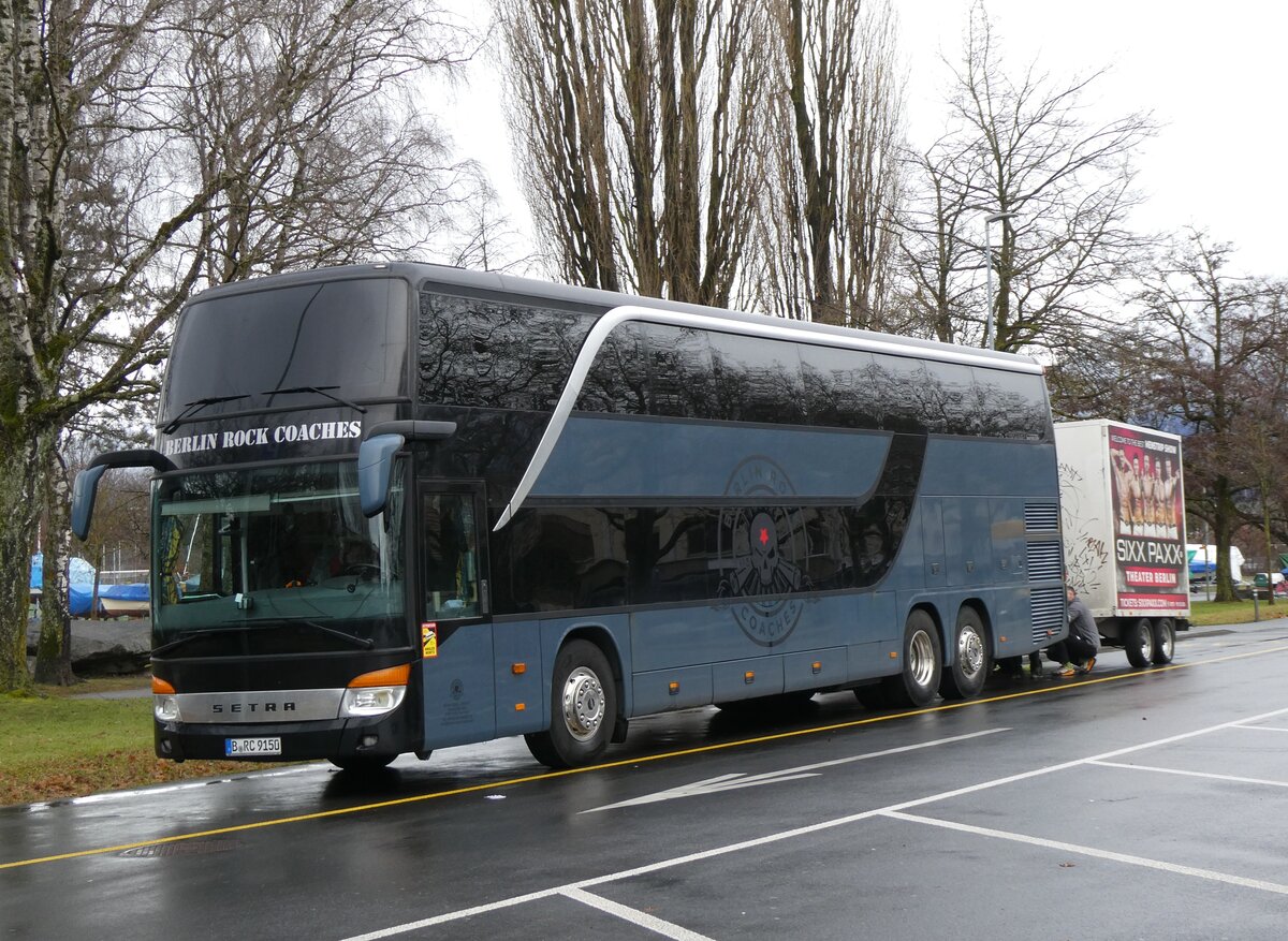 (271'484) - Aus Deutschland: Berlin-Rock-Coaches, Berlin - B-RC 9150 - Setra am 28. Januar 2025 in Thun, Lachen