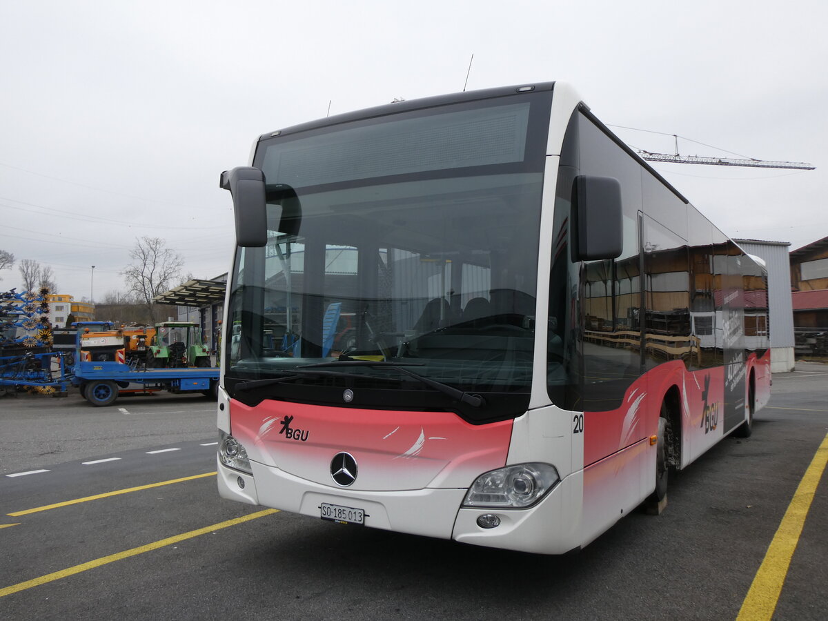 (271'536) - BGU Grenchen - Nr. 20/SO 185'013 - Mercedes am 1. Februar 2025 in Kerzers, Interbus