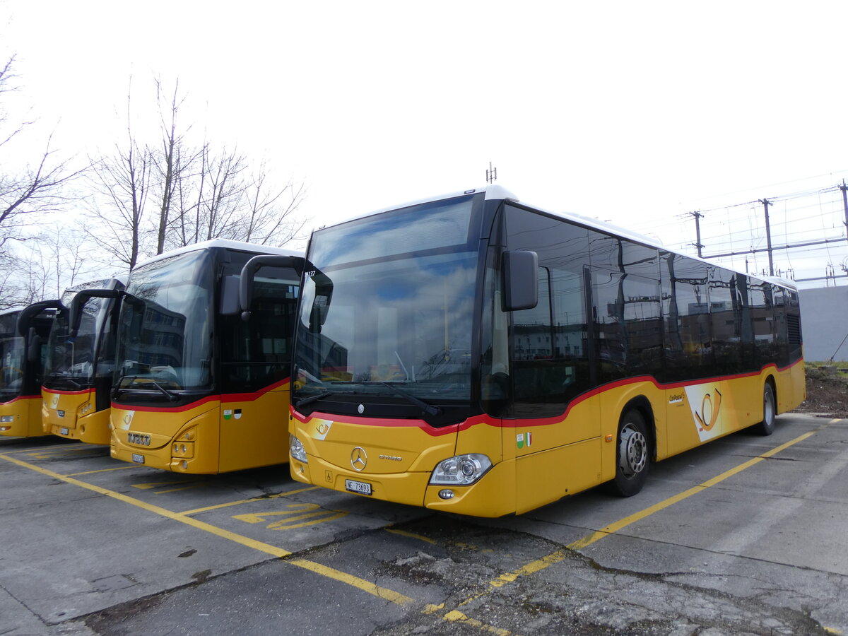 (271'571) - CarPostal Ouest - NE 73'693/PID 11'137 - Mercedes am 1. Februar 2025 in Yverdon, Garage