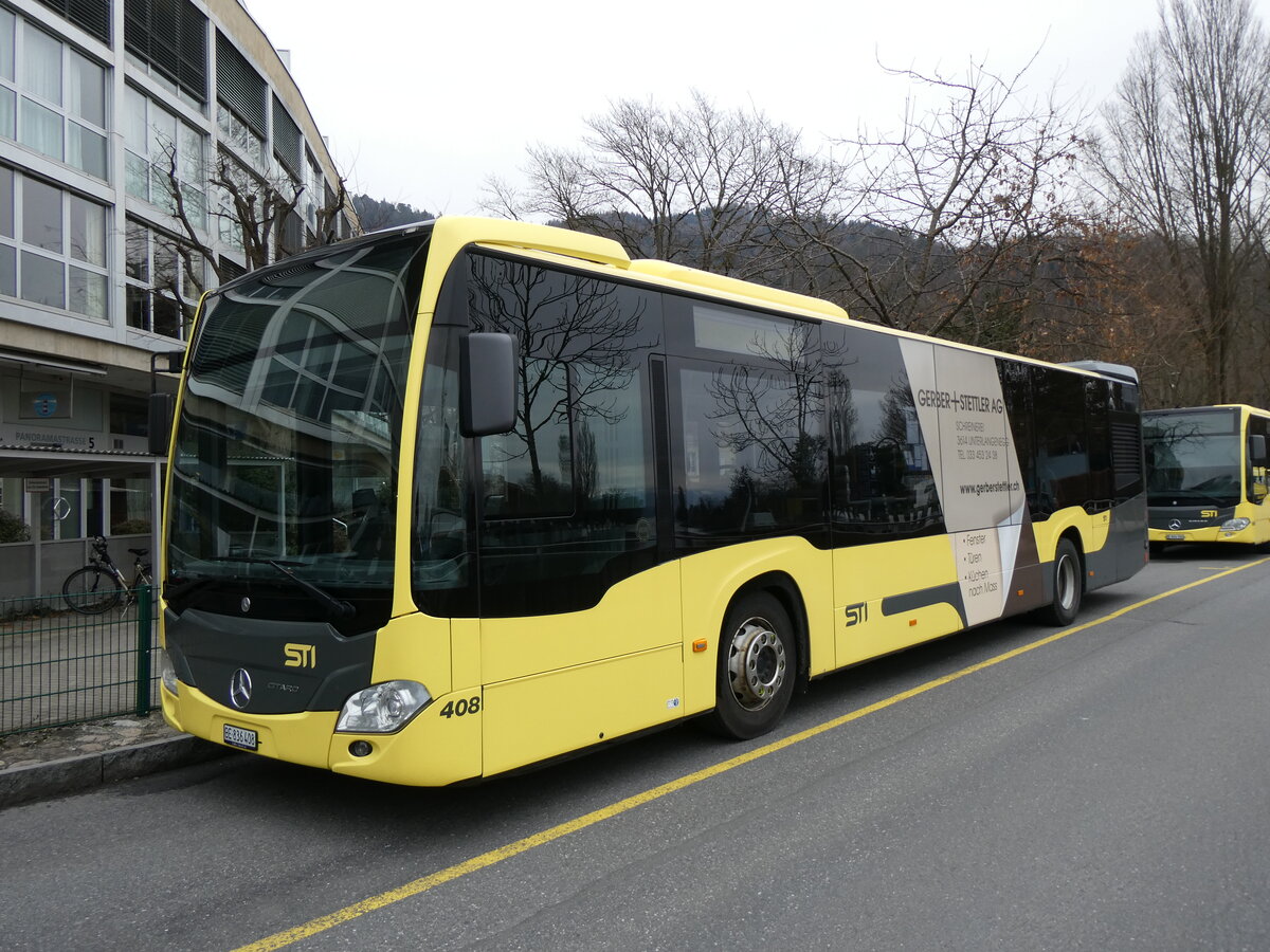 (271'627) - STI Thun - Nr. 408/BE 836'408 - Mercedes am 1. Februar 2025 bei der Schifflndte Thun