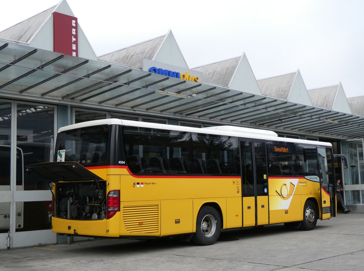 (271'634) - PostAuto Bern - BE 601'263/PID 4504 - Setra (ex AVG Meiringen Nr. 63) am 3. Februar 2025 in Thun, Garage STI