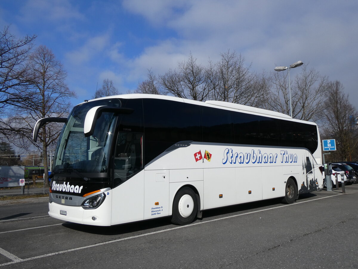 (271'643) - Straubhaar, Thun - Nr. 6/BE 555'977 - Setra am 3. Februar 2025 in Thun, Seestrasse