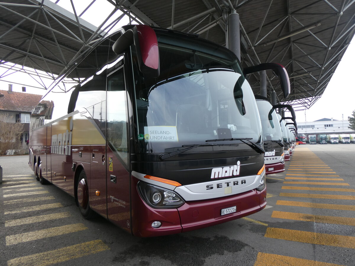 (271'752) - Marti, Kallnach - Nr. 14/BE 572'214 - Setra am 8. Februar 2025 in Kallnach, Car-Terminal