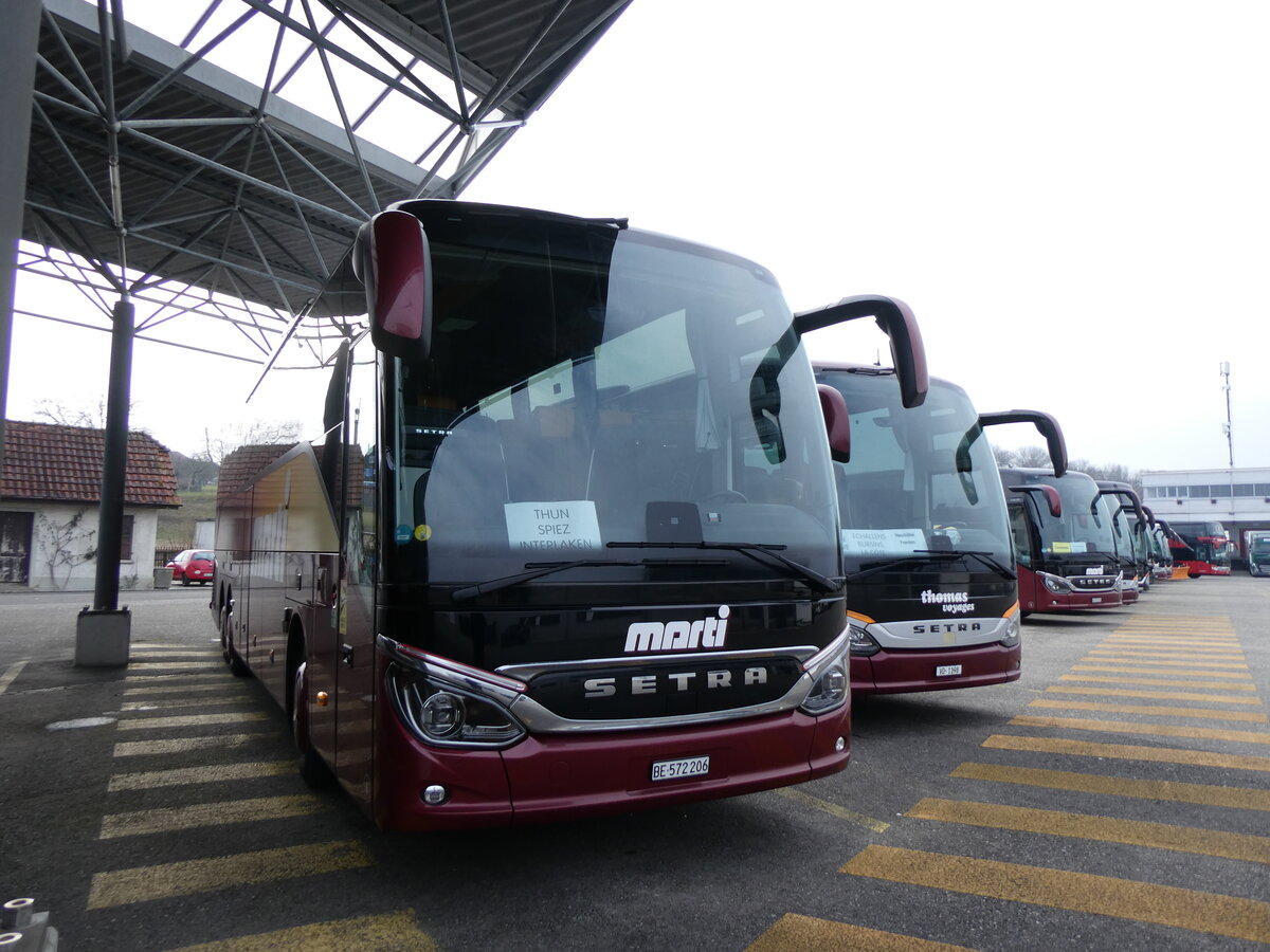 (271'756) - Marti, Kallnach - Nr. 6/BE 572'206 - Setra am 8. Februar 2025 in Kallnach, Car-Terminal