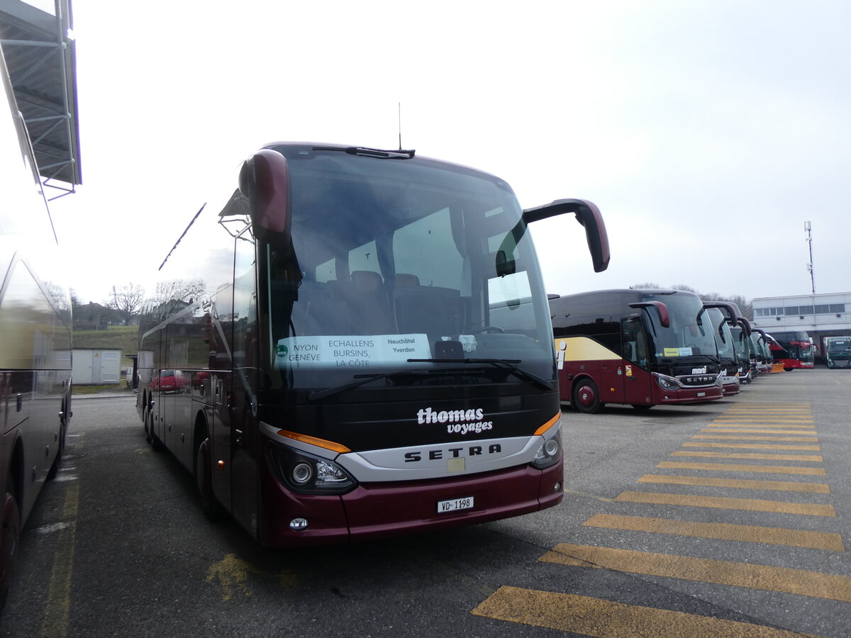 (271'757) - Thomas, Echallens - Nr. 41/VD 1198 - Setra am 8. Februar 2025 in Kallnach, Car-Terminal Marti