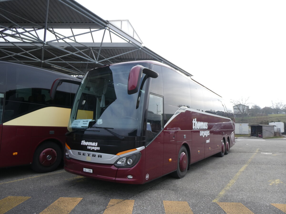 (271'758) - Thomas, Echallens - Nr. 41/VD 1198 - Setra am 8. Februar 2025 in Kallnach, Car-Terminal Marti