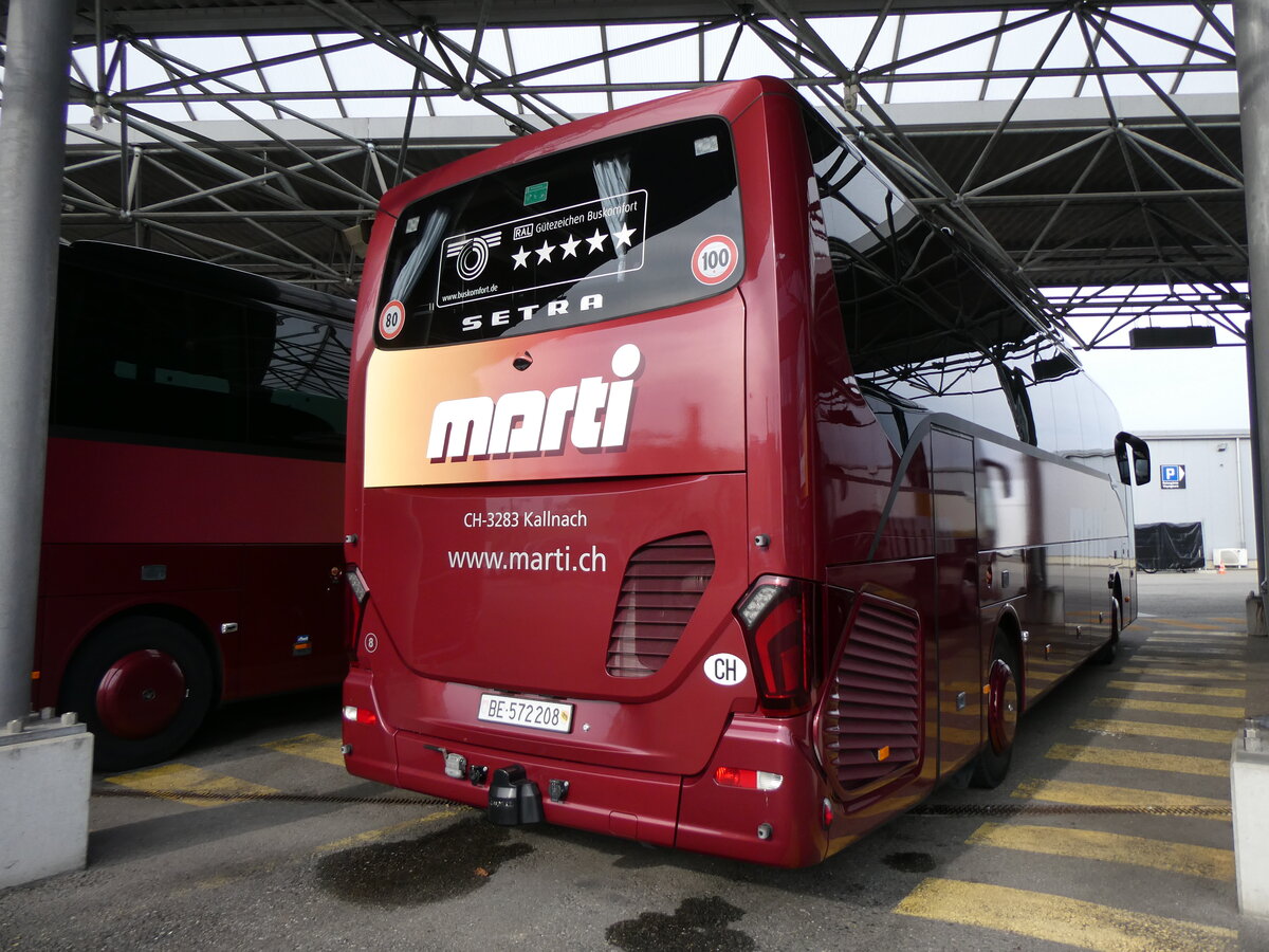 (271'778) - Marti, Kallnach - Nr. 8/BE 572'208 - Setra am 8. Februar 2025 in Kallnach, Car-Terminal