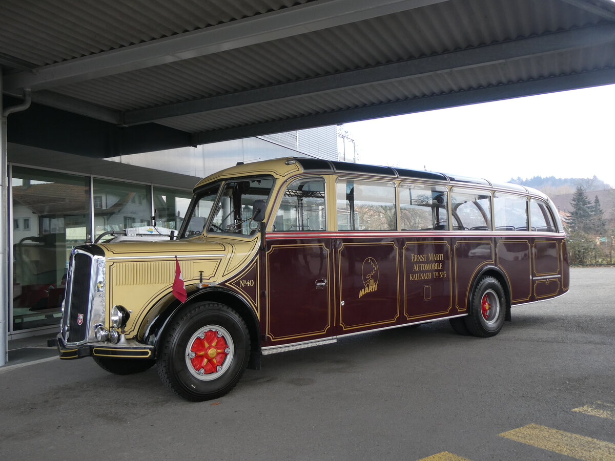 (271'802) - Marti, Kallnach - Nr. 40 - Saurer/Lauber am 8. Februar 2025 in Kallnach, Car-Terminal