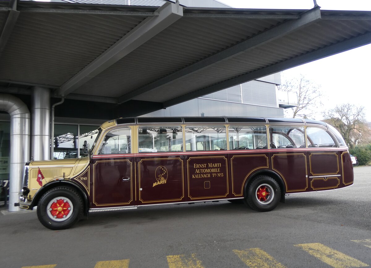 (271'803) - Marti, Kallnach - Nr. 40 - Saurer/Lauber am 8. Februar 2025 in Kallnach, Car-Terminal