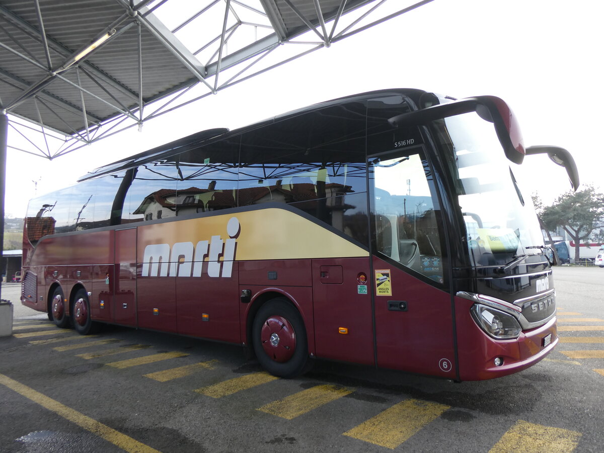 (271'804) - Marti, Kallnach - Nr. 6/BE 572'206 - Setra am 8. Februar 2025 in Kallnach, Car-Terminal