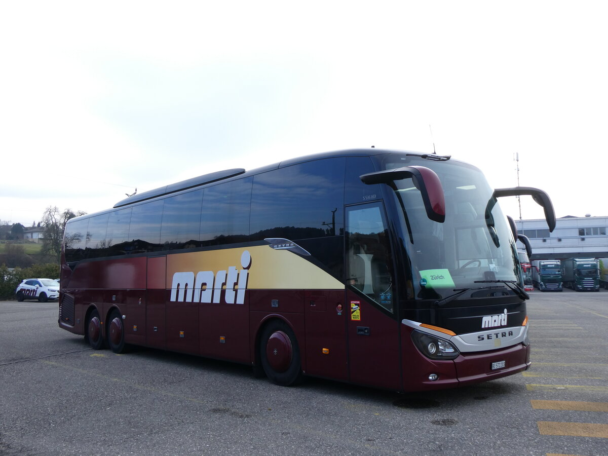 (271'807) - Marti, Kallnach - Nr. 3/BE 572'203 - Setra am 8. Februar 2025 in Kallnach, Car-Terminal