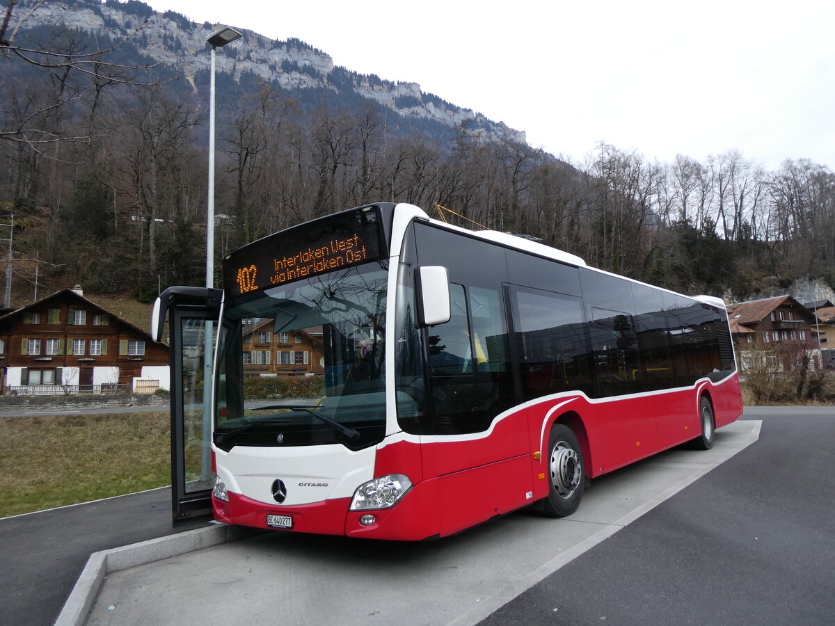 (271'838) - PostAuto Bern - BE 640'277/PID 12'318 - Mercedes (ex Wiener Linien, A-Wien Nr. 8158) am 11. Februar 2025 in Ringgenberg, Sge