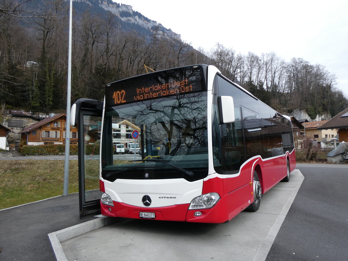 (271'842) - PostAuto Bern - BE 640'277/PID 12'318 - Mercedes (ex Wiener Linien, A-Wien Nr. 8158) am 11. Februar 2025 in Ringgenberg, Sge