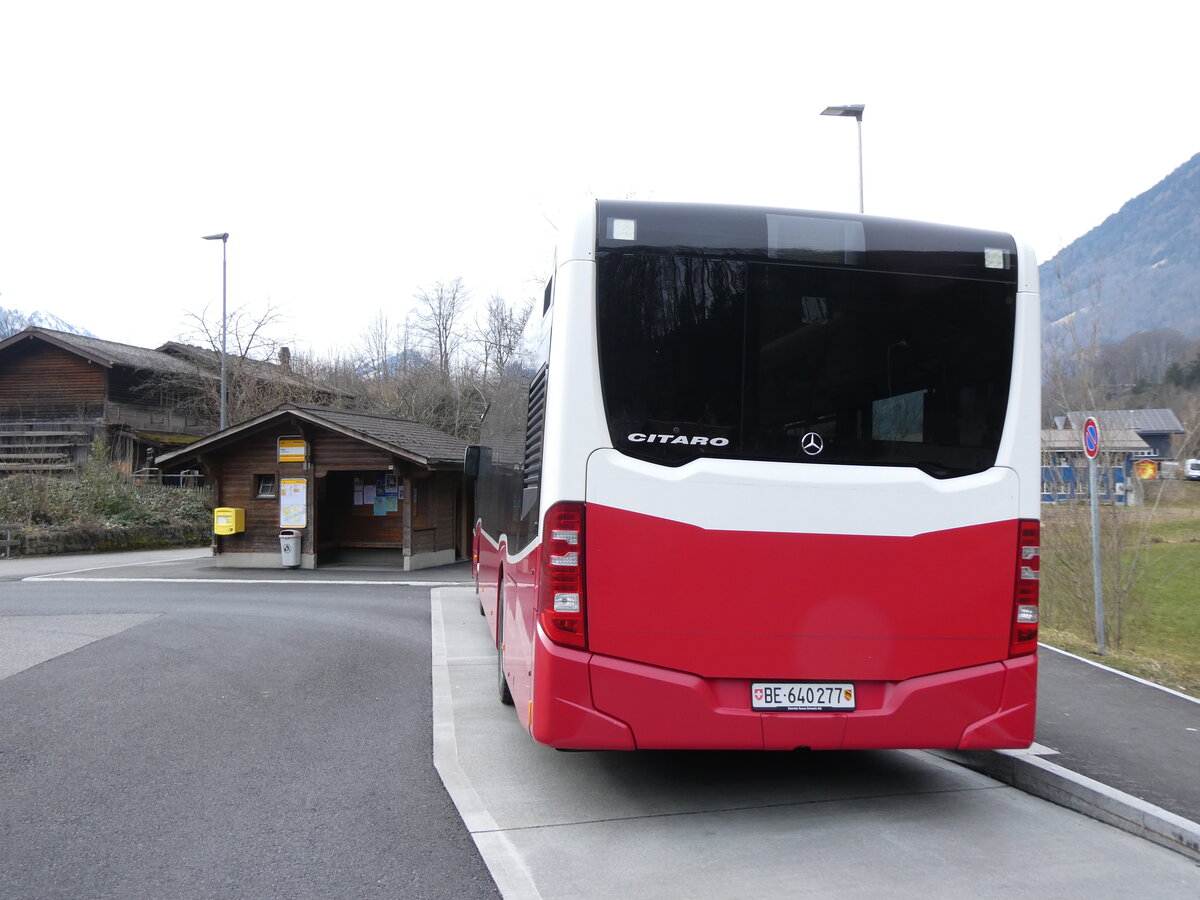 (271'846) - PostAuto Bern - BE 640'277/PID 12'318 - Mercedes (ex Wiener Linien, A-Wien Nr. 8158) am 11. Februar 2025 in Ringgenberg, Sge