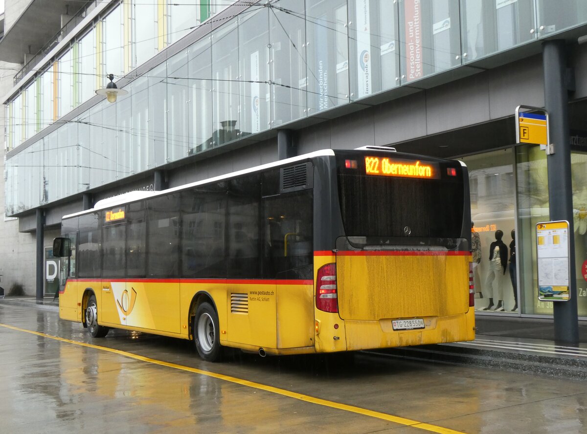 (271'879) - Rattin, Schlatt - TG 228'550/PID 5570 - Mercedes (ex PostAuto Ostschweiz) am 13. Februar 2025 beim Bahnhof Frauenfeld