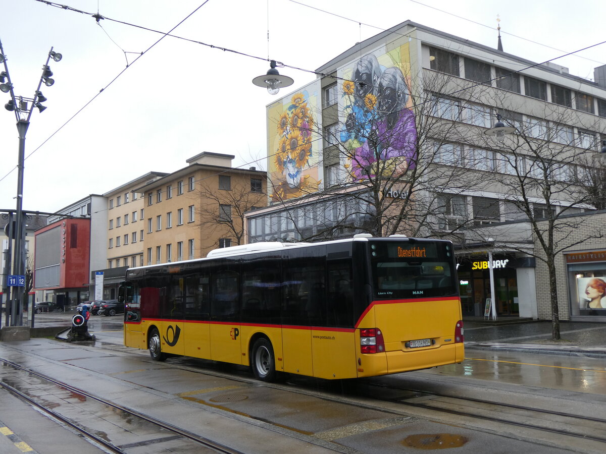 (271'902) - PostAuto Ostschweiz - TG 114'965/PID 11'126 - MAN am 13. Februar 2025 beim Bahnhof Frauenfeld