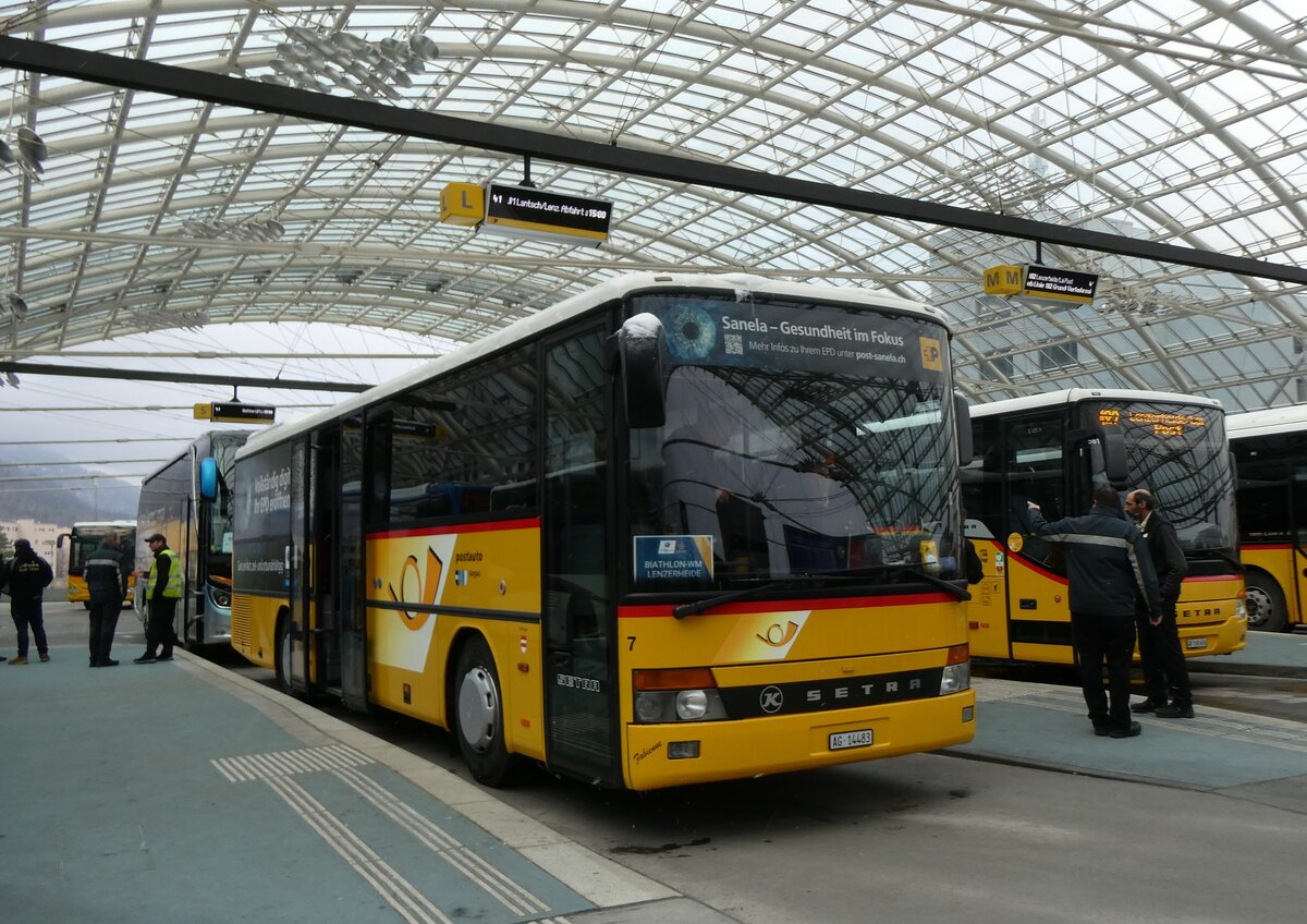 (271'914) - Tschannen, Zofingen - Nr. 7/AG 14'483/PID 90 - Setra am 14. Februar 2025 in Chur, Postautostation