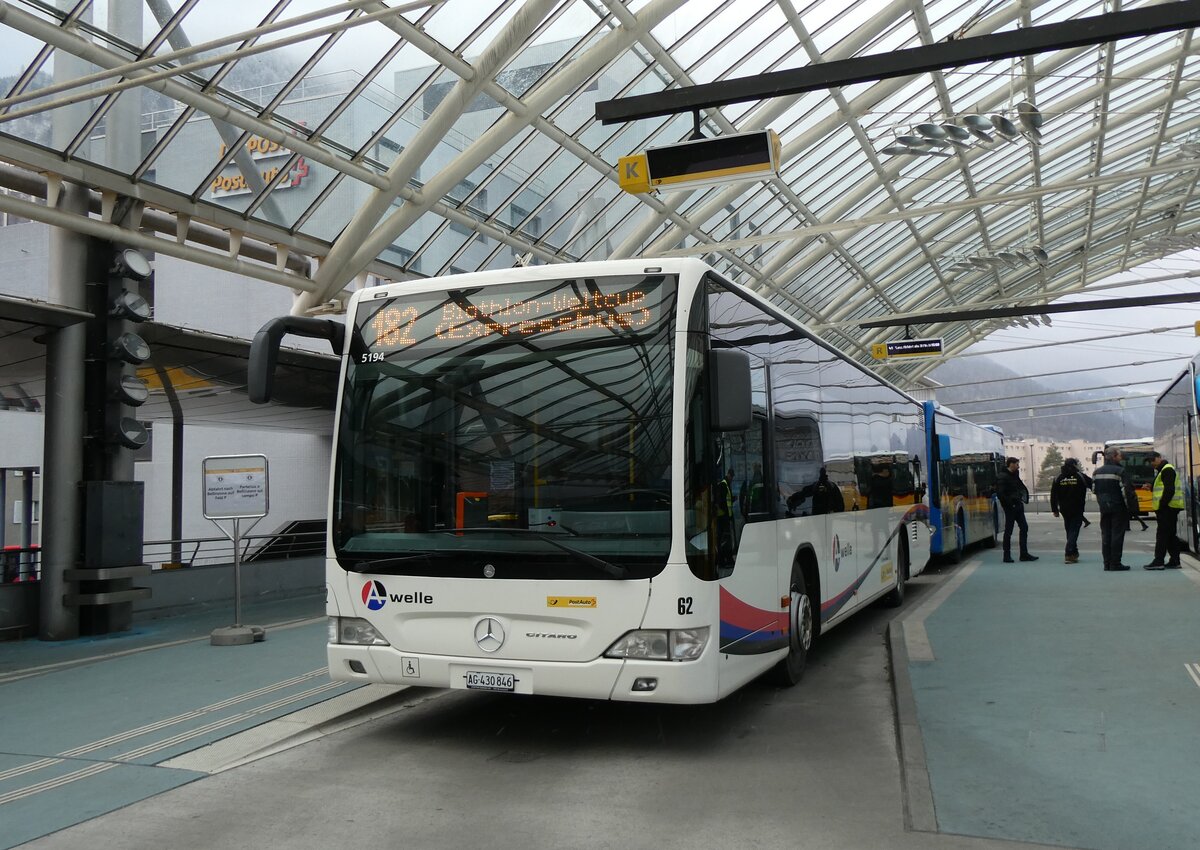 (271'915) - Steffen, Remetschwil - Nr. 62/AG 430'846/PID 5194 - Mercedes am 14. Februar 2025 in Chur, Postautostation