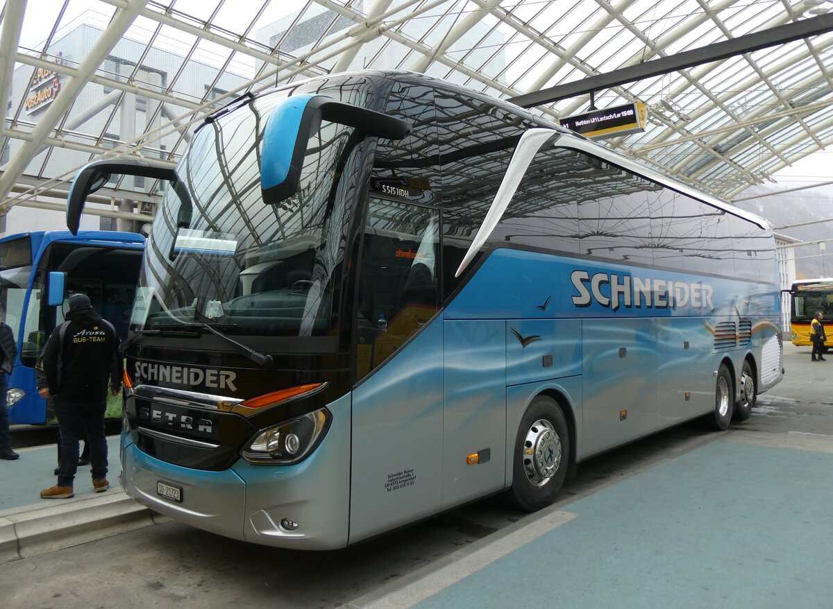 (271'919) - Schneider, Langendorf - SO 21'723 - Setra am 14. Februar 2025 in Chur, Postautostation