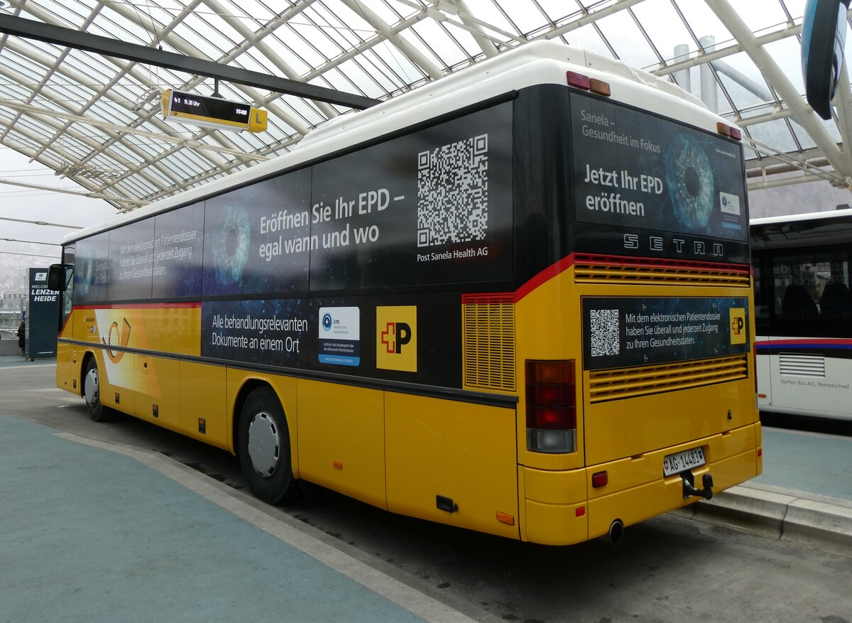 (271'920) - Tschannen, Zofingen - Nr. 7/AG 14'483/PID 90 - Setra am 14. Februar 2025 in Chur, Postautostation