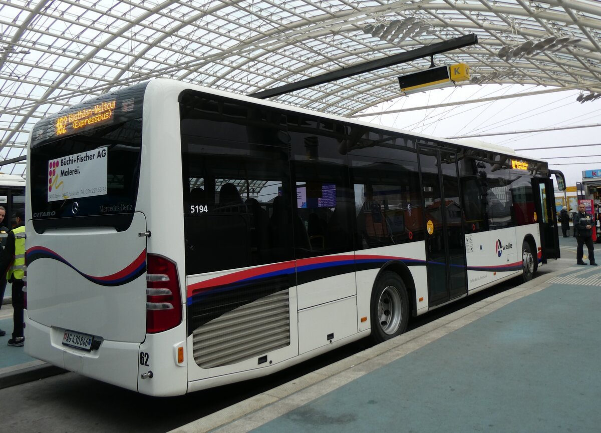 (271'925) - Steffen, Remetschwil - Nr. 62/AG 430'846/PID 5194 - Mercedes am 14. Februar 2025 in Chur, Postautostation