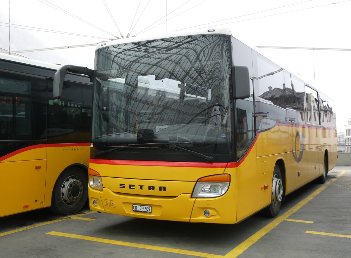 (271'957) - PostAuto Graubnden - GR 179'709/PID 11'299 - Setra am 14. Februar 2025 in Chur, Postautostation