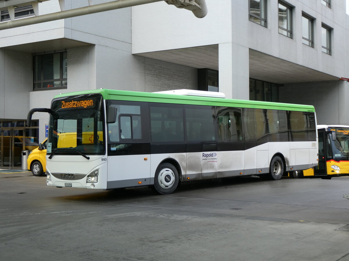 (271'982) - Rapold, Rheinau - Nr. 993/FR 153'993 - Iveco (ex PostBus/A) am 14. Februar 2025 in Chur, Postautostation