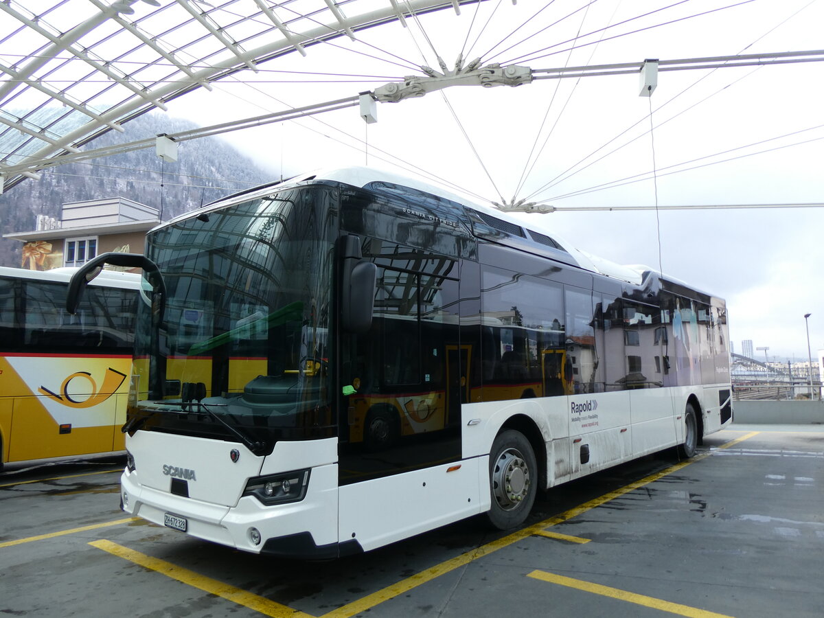 (271'987) - Rapold, Rheinau - ZH 672'328 - Setra am 14. Februar 2025 in Chur, Postautostation