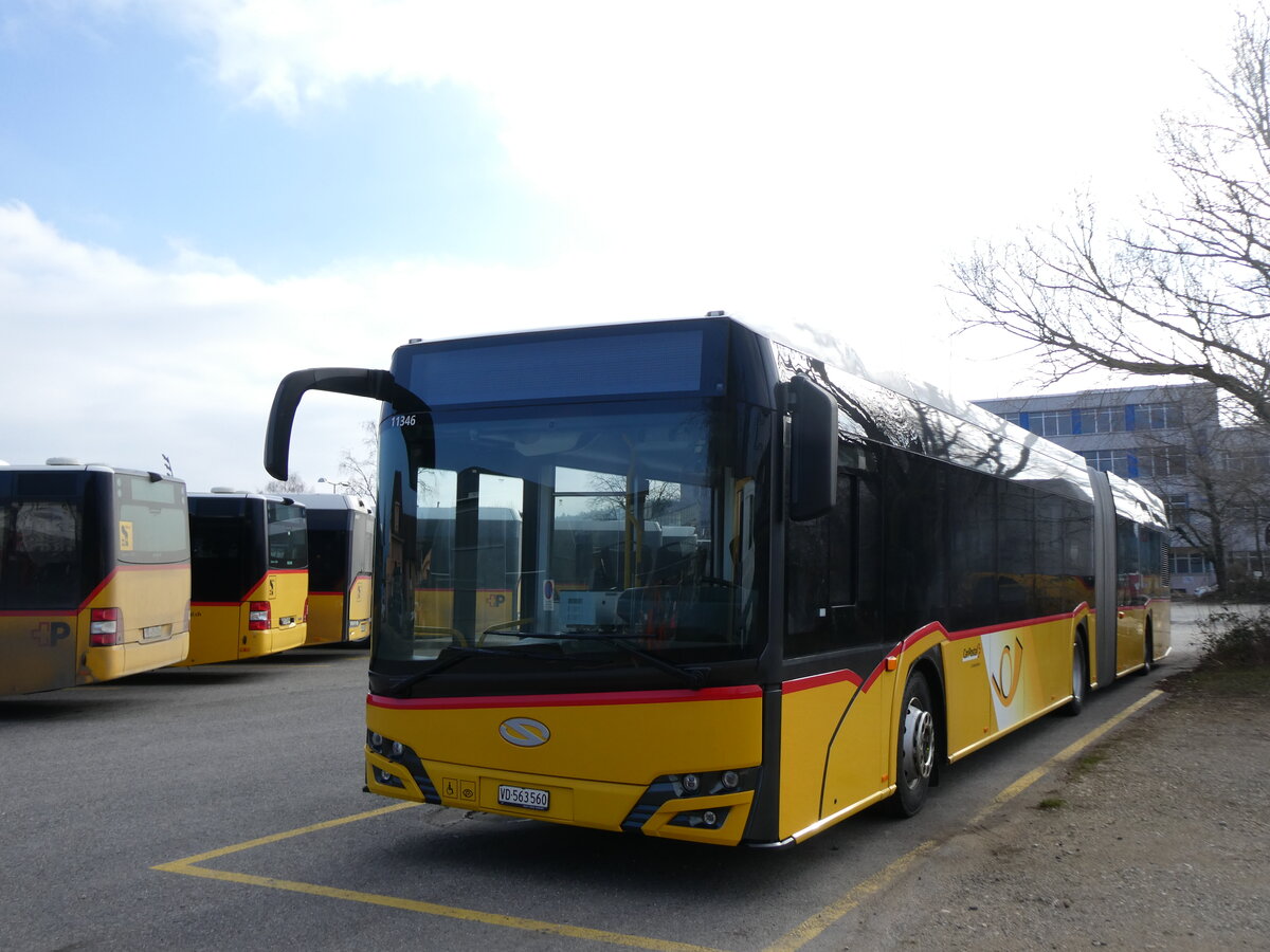 (272'069) - CarPostal Ouest - VD 563'560/PID 11'346 - Solaris am 15. Februar 2025 in Yverdon, Garage