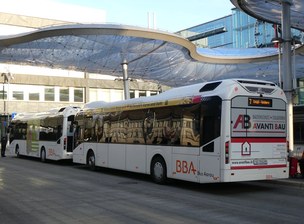 (272'132) - BBA Aarau - Nr. 49/AG 15'649 - Volvo am 15. Februar 2025 beim Bahnhof Aarau