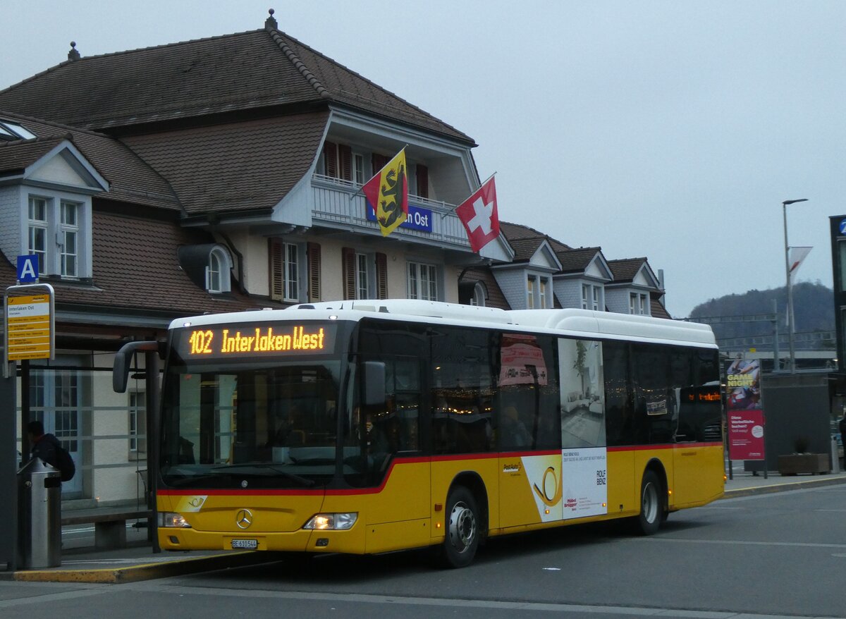 (272'147) - PostAuto Bern - BE 610'544/PID 5417 - Mercedes (ex BE 538'988; ex BE 637'781) am 17. Februar 2025 beim Bahnhof Interlaken Ost