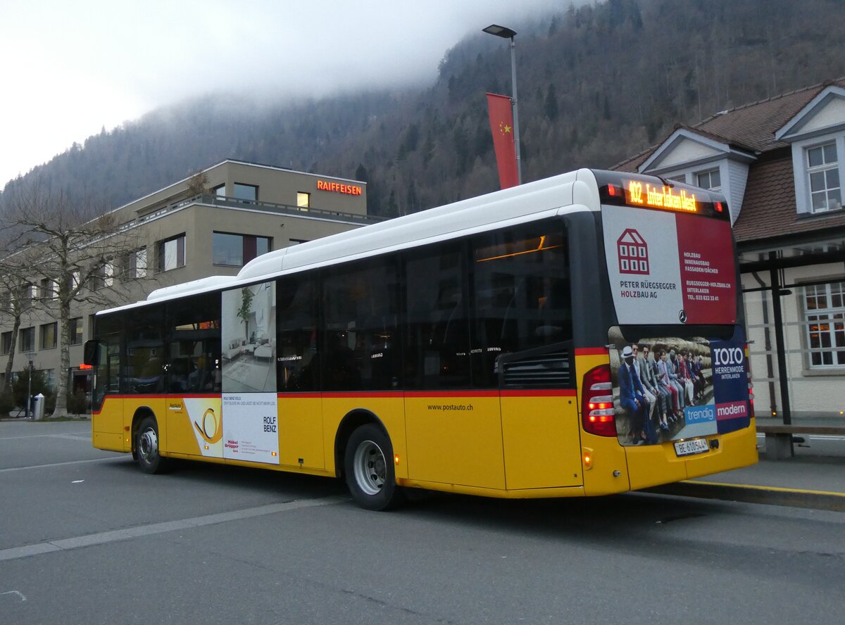 (272'148) - PostAuto Bern - BE 610'544/BE 5417 - Mercedes (ex BE 538'988; ex BE 637'781) am 17. Februar 2025 beim Bahnhof Interlaken Ost