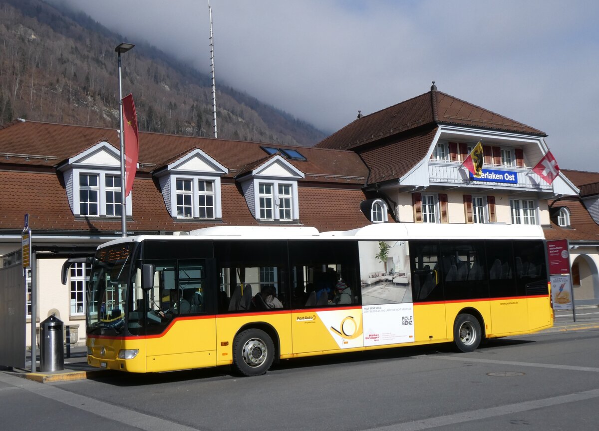 (272'187) - PostAuto Bern - BE 610'544/PID 5417 - Mercedes (ex BE 538'988; ex BE 637'781) am 17. Februar 2025 beim Bahnhof Interlaken Ost