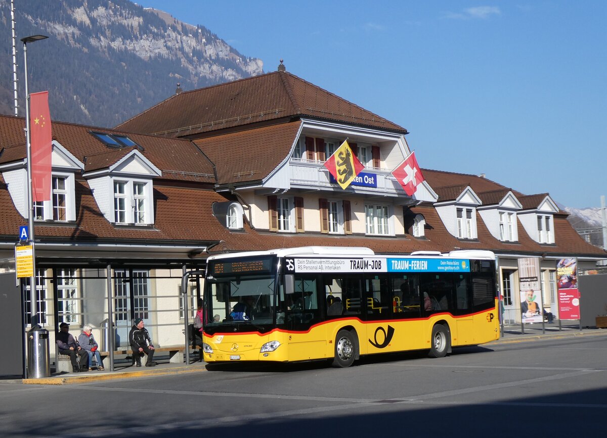 (272'243) - PostAuto Bern - BE 610'532/PID 11'859 - Mercedes (ex BE 610'544) am 18. Februar 2025 beim Bahnhof Interlaken Ost