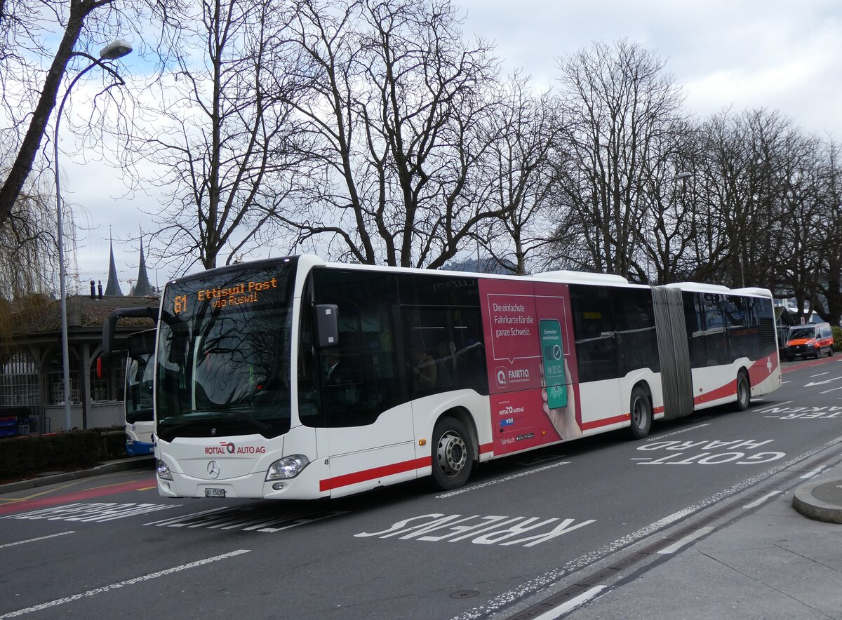 (272'259) - ARAG Ruswil - Nr. 49/LU 15'035 - Mercedes am 20. Februar 2025 beim Bahnhof Luzern