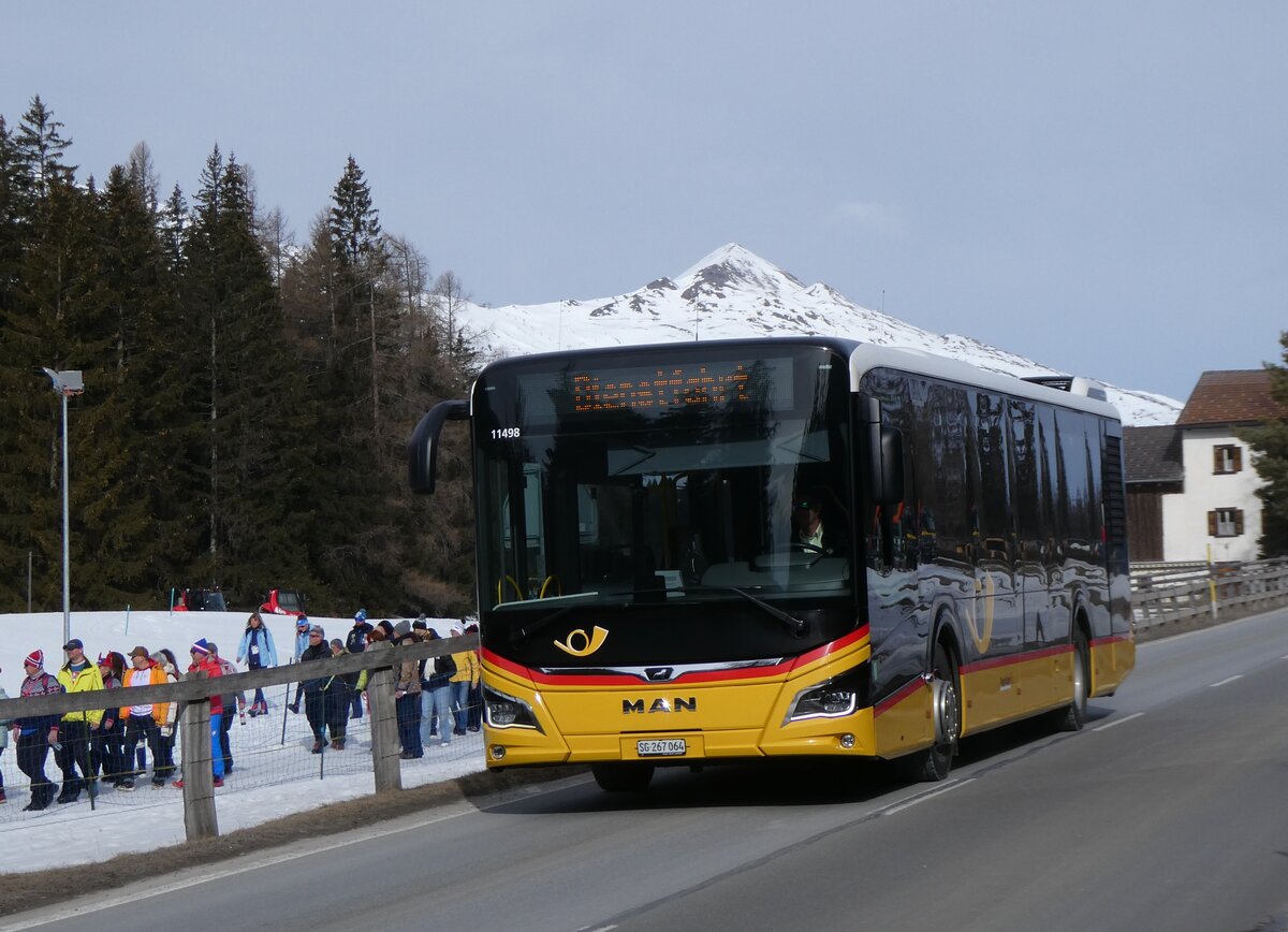 (272'333) - PostAuto Ostschweiz - SG 267'064/PID 11'498 - MAN am 22. Februar 2025 in Lantsch/Lenz, Biathlon-WM