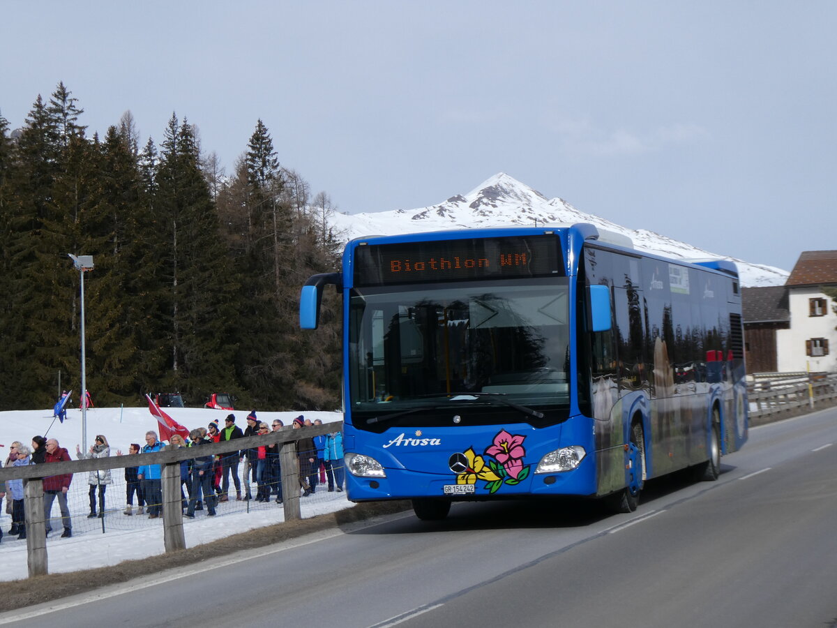 (272'338) - Pfosi, Arosa - Nr. 2/GR 154'242 - Mercedes am 22. Februar 2025 in Lantsch/Lenz, Biathlon-WM