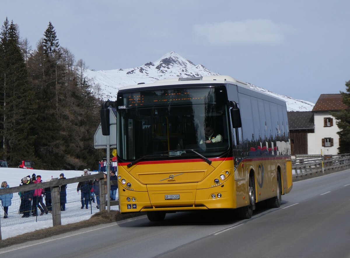 (272'351) - PostAuto Graubnden - GR 159'208/PID 10'466 - Volvo am 22. Februar 2025 in Lantsch/Lenz, Biathlon-WM