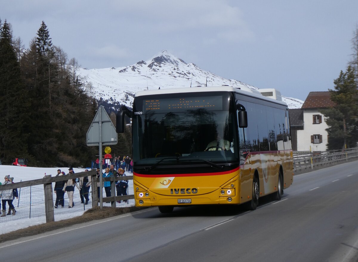 (272'356) - Gaudenz, Andeer - GR 163'714/PID 11'920 - Iveco am 22. Februar 2025 in Lantsch/Lenz, Biathlon-WM