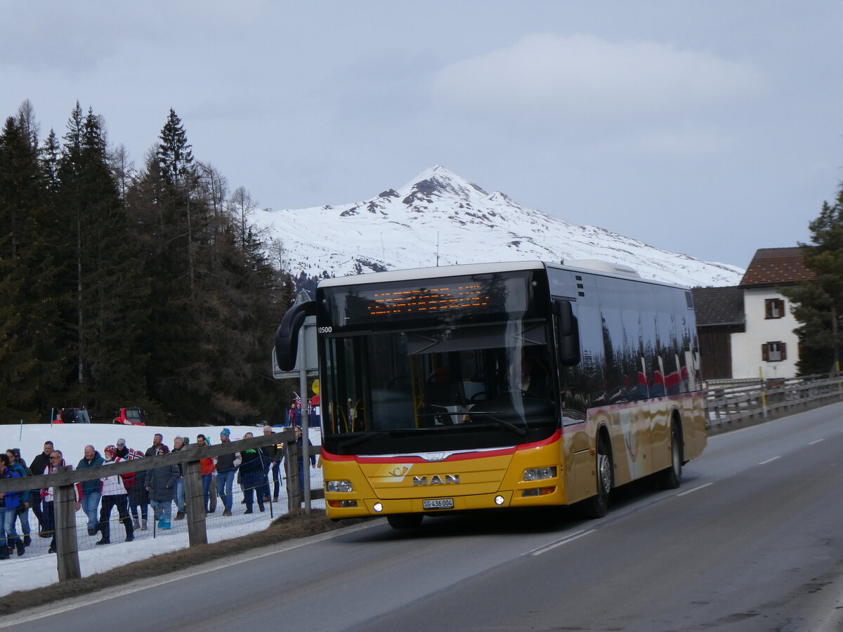 (272'372) - PostAuto Ostschweiz - SG 436'004/PID 10'500 - MAN am 22. Februar 2025 in Lantsch/Lenz, Biathlon-WM