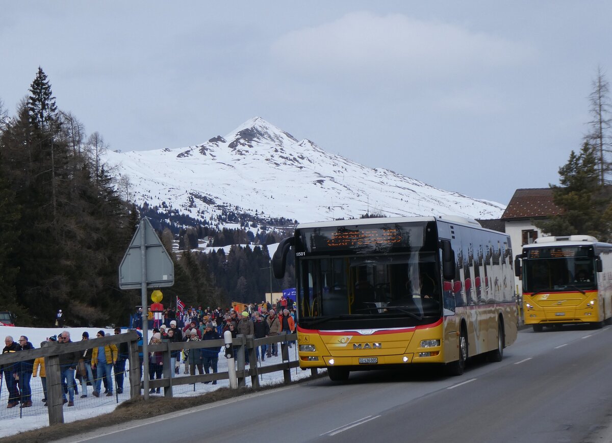 (272'373) - PostAuto Ostschweiz - SG 436'005/PID 10'501 - MAN am 22. Februar 2025 in Lantsch/Lenz, Biathlon-WM